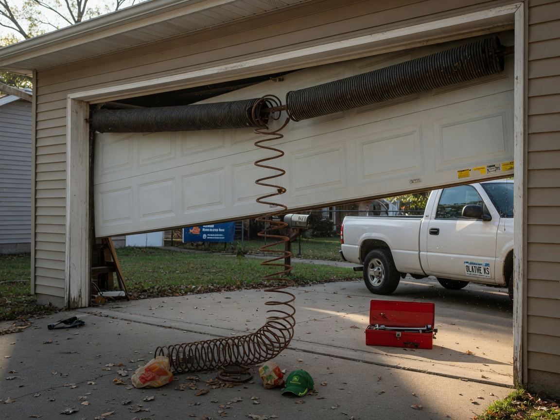 Broken Garage Door Spring in Olathe, KS: What to Do